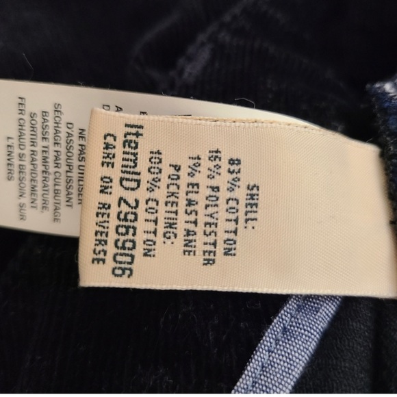 L.l. Bean women's classic black straight leg corduroy pants - Picture 10 of 10